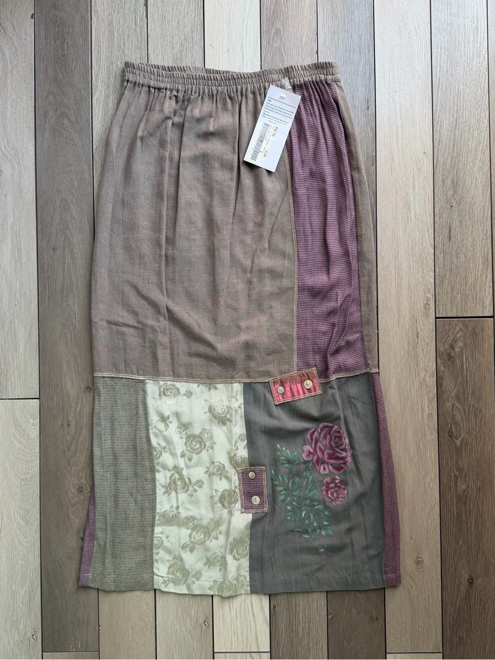 Faith by Celia Forrester Vintage art-to-wear patchwork skirt